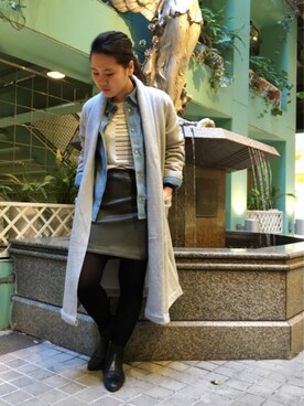 「Wrangler」｜「アイテム（その他アウター）」を使った、ARC imaokaさん（レディース・155cm）の冬コーディネート