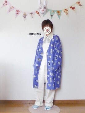 「スパンコール」｜「アイテム（サロペット/オーバーオール）」を使った、トモロウさん（レディース・151cm）の春コーディネート