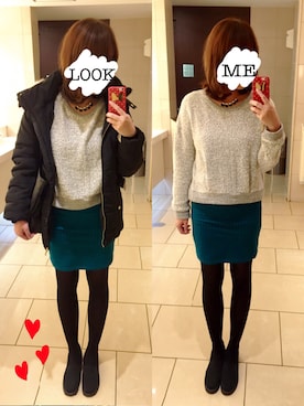「H&M（エイチ・アンド・エム）のアイテム（ダウンジャケット/コート）」を使った、Lillianさん（レディース・157cm）の冬コーディネート
