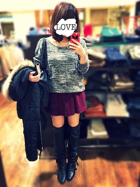 「H&M（エイチ・アンド・エム）のアイテム（ダウンジャケット/コート）」を使った、Lillianさん（レディース・157cm）の冬コーディネート