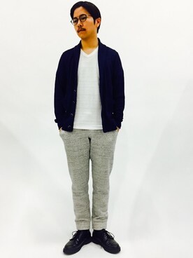 「グレーのスウェットパンツ」｜K-1RO(ケーイチロー)さん（メンズ・171cm）の春コーディネート