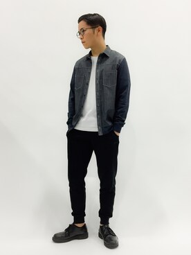 「styles（スタイルス）のアイテム（パンツ）」を使った、K-1RO(ケーイチロー)さん（メンズ・171cm）の春コーディネート