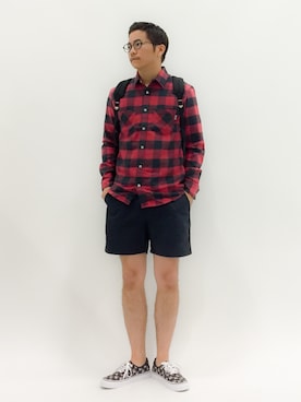 「24SURF_（トゥーフォーサーフ）のアイテム」を使った、K-1RO(ケーイチロー)さん（メンズ・171cm）の夏コーディネート