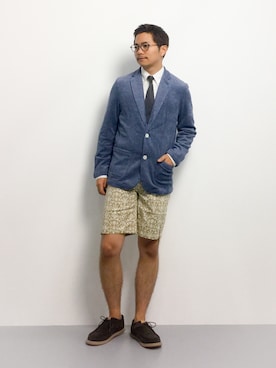 「STUDIOUS（ステュディオス）のアイテム（チノパンツ）」を使った、K-1RO(ケーイチロー)さん（メンズ・171cm）の夏コーディネート