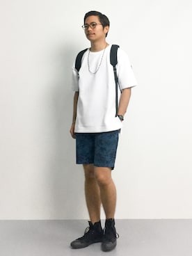 「コンバース ハイカット」｜K-1RO(ケーイチロー)さん（メンズ・171cm）の夏コーディネート