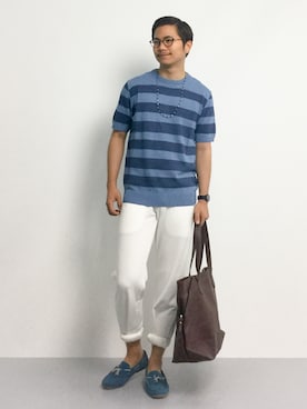 「wjk（ダヴルジェイケイ）のアイテム（パンツ）」を使った、K-1RO(ケーイチロー)さん（メンズ・171cm）の夏コーディネート