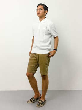 「NANO universe（ナノユニバース）のアイテム（サンダル）」を使った、K-1RO(ケーイチロー)さん（メンズ・171cm）の夏コーディネート
