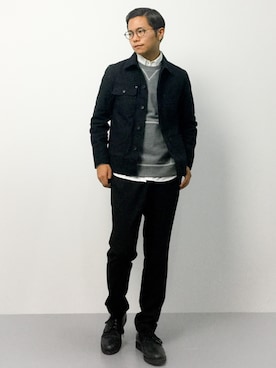「JOURNAL STANDARD relume（ジャーナルスタンダード　レリューム）のアイテム（カバーオール）」を使った、K-1RO(ケーイチロー)さん（メンズ・171cm）の秋コーディネート