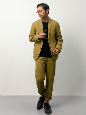 「unrelaxing（アンリラクシング）のアイテム（スウェット）」を使った、K-1RO(ケーイチロー)さん（メンズ・171cm）の秋コーディネート