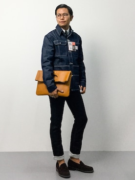 「417 EDIFICE（フォーワンセブンエディフィス）のアイテム（ローファー）」を使った、K-1RO(ケーイチロー)さん（メンズ・171cm）の秋コーディネート