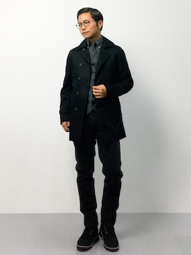 「ボタンダウンシャツ」｜「アイテム（トレンチコート）」を使った、K-1RO(ケーイチロー)さん（メンズ・171cm）の秋コーディネート