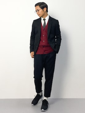 「カシミヤ」｜K-1RO(ケーイチロー)さん（メンズ・171cm）の秋コーディネート