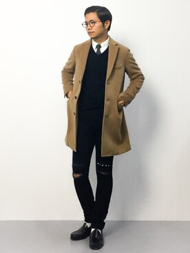 「SHAREEF（シャリーフ）のアイテム（パンツ）」を使った、K-1RO(ケーイチロー)さん（メンズ・171cm）の秋コーディネート