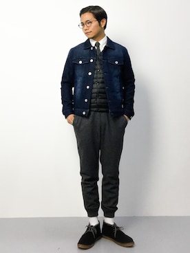 「knock through abstraction（ノックスルーアブストラクション）のアイテム」を使った、K-1RO(ケーイチロー)さん（メンズ・171cm）の秋コーディネート