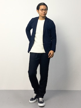 「knock through abstraction（ノックスルーアブストラクション）のアイテム」を使った、K-1RO(ケーイチロー)さん（メンズ・171cm）の秋コーディネート