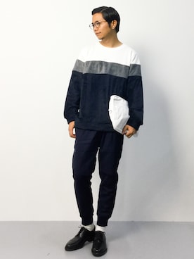 「DETAILS（ディテールズ）のアイテム（パンツ）」を使った、K-1RO(ケーイチロー)さん（メンズ・171cm）の秋コーディネート