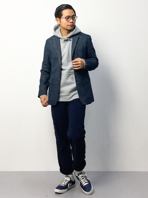 K-1RO(ケーイチロー)さんの「CARHARTT WIP(カーハート) / HOODED STATE FLAG SWEATSHIRT（AMERICAN RAG CIE）」を使ったコーディネート