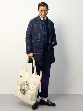 「ROOTOTE（ルートート）のアイテム」を使った、K-1RO(ケーイチロー)さん（メンズ・171cm）の秋コーディネート
