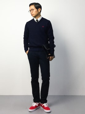 「SHIPS JET BLUE（シップスジェットブルー）のアイテム（チノパンツ）」を使った、K-1RO(ケーイチロー)さん（メンズ・171cm）の秋コーディネート