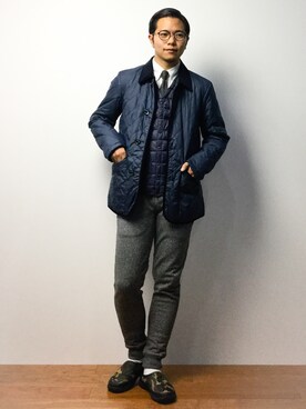 「UNITED ARROWS（ユナイテッドアローズ）のアイテム（その他アウター）」を使った、K-1RO(ケーイチロー)さん（メンズ・171cm）の冬コーディネート