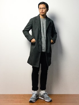「SEVENDAYS=SUNDAY（セブンデイズサンデイ）のアイテム（モッズコート）」を使った、K-1RO(ケーイチロー)さん（メンズ・171cm）の冬コーディネート