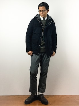 「AZUL by moussy（アズールバイマウジー）のアイテム（ブルゾン）」を使った、K-1RO(ケーイチロー)さん（メンズ・171cm）の冬コーディネート
