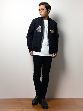 K-1RO(ケーイチロー)さん（メンズ・171cm）の冬コーディネート