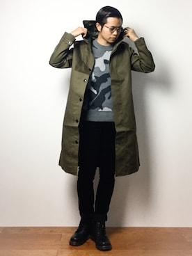 「URBAN RESEARCH（アーバンリサーチ）のアイテム（ミリタリージャケット）」を使った、K-1RO(ケーイチロー)さん（メンズ・171cm）の冬コーディネート