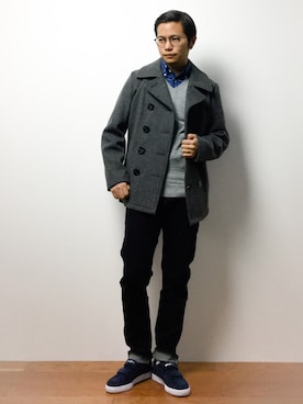 「Blue Standard （ブルースタンダード）のアイテム」を使った、K-1RO(ケーイチロー)さん（メンズ・171cm）の冬コーディネート