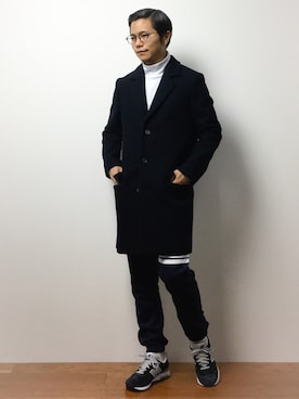 「A.P.C.（アーペーセー）のアイテム（その他アウター）」を使った、K-1RO(ケーイチロー)さん（メンズ・171cm）の冬コーディネート