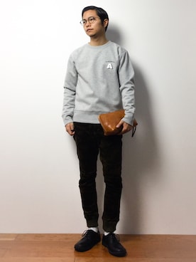 「BEN DAVIS/PROJECT LINE（ベンデイビスプロジェクトライン）のアイテム」を使った、K-1RO(ケーイチロー)さん（メンズ・171cm）の冬コーディネート