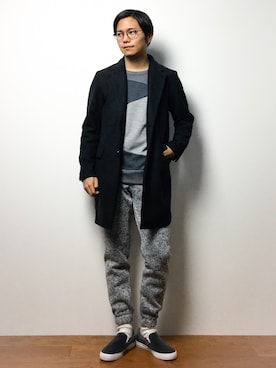 「CIAOPANIC（チャオパニック）のアイテム（その他アウター）」を使った、K-1RO(ケーイチロー)さん（メンズ・171cm）の冬コーディネート
