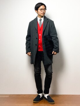 K-1RO(ケーイチロー)さん（メンズ・171cm）の冬コーディネート