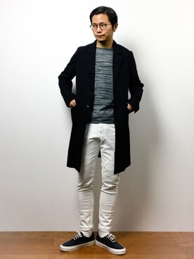「VICTIM（ヴィクティム）のアイテム（ジャケット/アウター）」を使った、K-1RO(ケーイチロー)さん（メンズ・171cm）の冬コーディネート