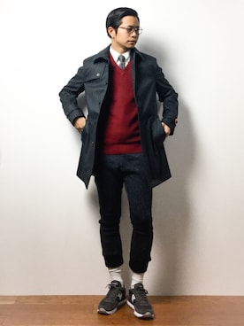 K-1RO(ケーイチロー)さん（メンズ・171cm）の冬コーディネート