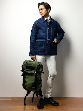 「NO ID.（ノーアイディ）のアイテム」を使った、K-1RO(ケーイチロー)さん（メンズ・171cm）の冬コーディネート