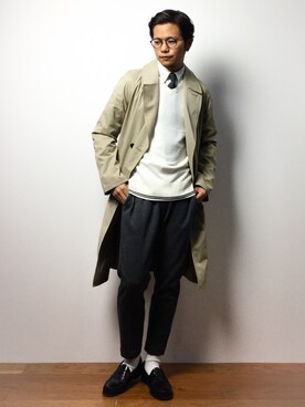「glory crew（グローリークルー）のアイテム（ニット/セーター）」を使った、K-1RO(ケーイチロー)さん（メンズ・171cm）の冬コーディネート