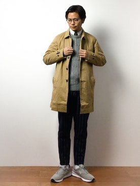 「glory crew（グローリークルー）のアイテム（ニット/セーター）」を使った、K-1RO(ケーイチロー)さん（メンズ・171cm）の冬コーディネート