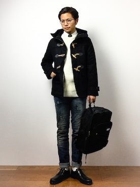 「ADPOSION（アドポーション）のアイテム（ジャケット/アウター）」を使った、K-1RO(ケーイチロー)さん（メンズ・171cm）の冬コーディネート