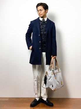 「GUILD PRIME（ギルドプライム）のアイテム（その他アウター）」を使った、K-1RO(ケーイチロー)さん（メンズ・171cm）の冬コーディネート