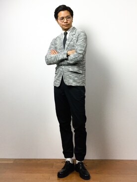 「UP START（アップスタート）のアイテム（ジャケット/アウター）」を使った、K-1RO(ケーイチロー)さん（メンズ・171cm）の冬コーディネート