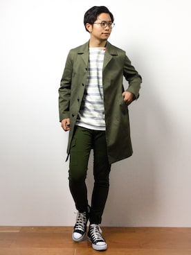 「mercibeaucoup,（メルシーボークー）のアイテム（トップス）」を使った、K-1RO(ケーイチロー)さん（メンズ・171cm）の冬コーディネート