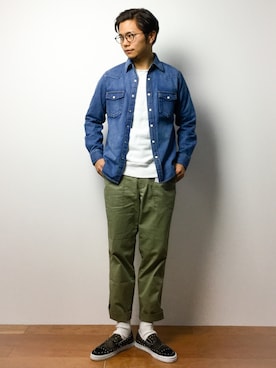 「SEVENDAYS=SUNDAY（セブンデイズサンデイ）のアイテム（シューズ）」を使った、K-1RO(ケーイチロー)さん（メンズ・171cm）の冬コーディネート