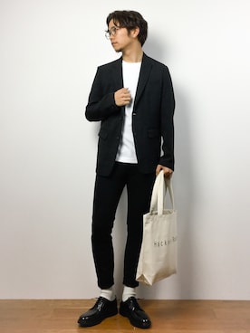 「RICO GOLD（リコゴールド）のアイテム（バッグ）」を使った、K-1RO(ケーイチロー)さん（メンズ・171cm）の春コーディネート