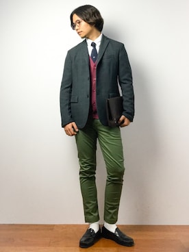 「BASECONTROL（ベースコントロール）のアイテム（バッグ）」を使った、K-1RO(ケーイチロー)さん（メンズ・171cm）の秋コーディネート