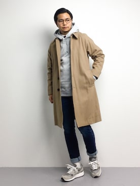 「Lee（リー）のLEE/別注THERMOLITE Skinny（デニムパンツ）」を使った、K-1RO(ケーイチロー)さん（メンズ・171cm）の冬コーディネート