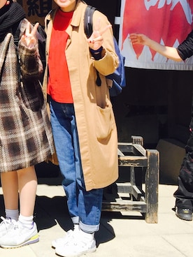 「PAR ICI（パーリッシィ）のアイテム（トレンチコート）」を使った、さやかさん（レディース・162cm）の春コーディネート