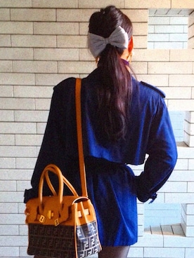 「トレンチ（トレンチコート、ブルー系）」を使った、ももこあさん（レディース・163cm）の春コーディネート