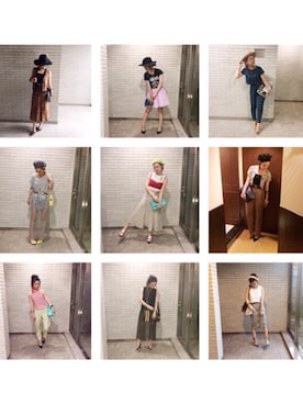 「PRADA（プラダ）のアイテム（ショルダーバッグ、グリーン系）」を使った、ももこあさん（レディース・163cm）の冬コーディネート