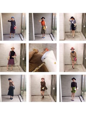 「ZARA（ザラ）のアイテム（スカート、グリーン系）」を使った、ももこあさん（レディース・163cm）の冬コーディネート